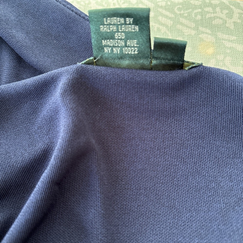Lauren Ralph Lauren One Shoulder Colorblock Maxi Dress Navy Purple Size M - Picture 3 of 8